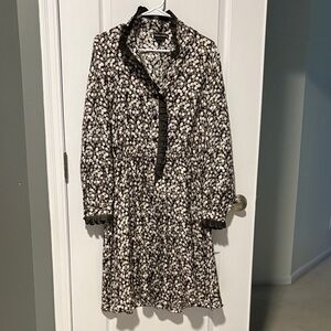 Emporio Armani Black and White Patterned Dress